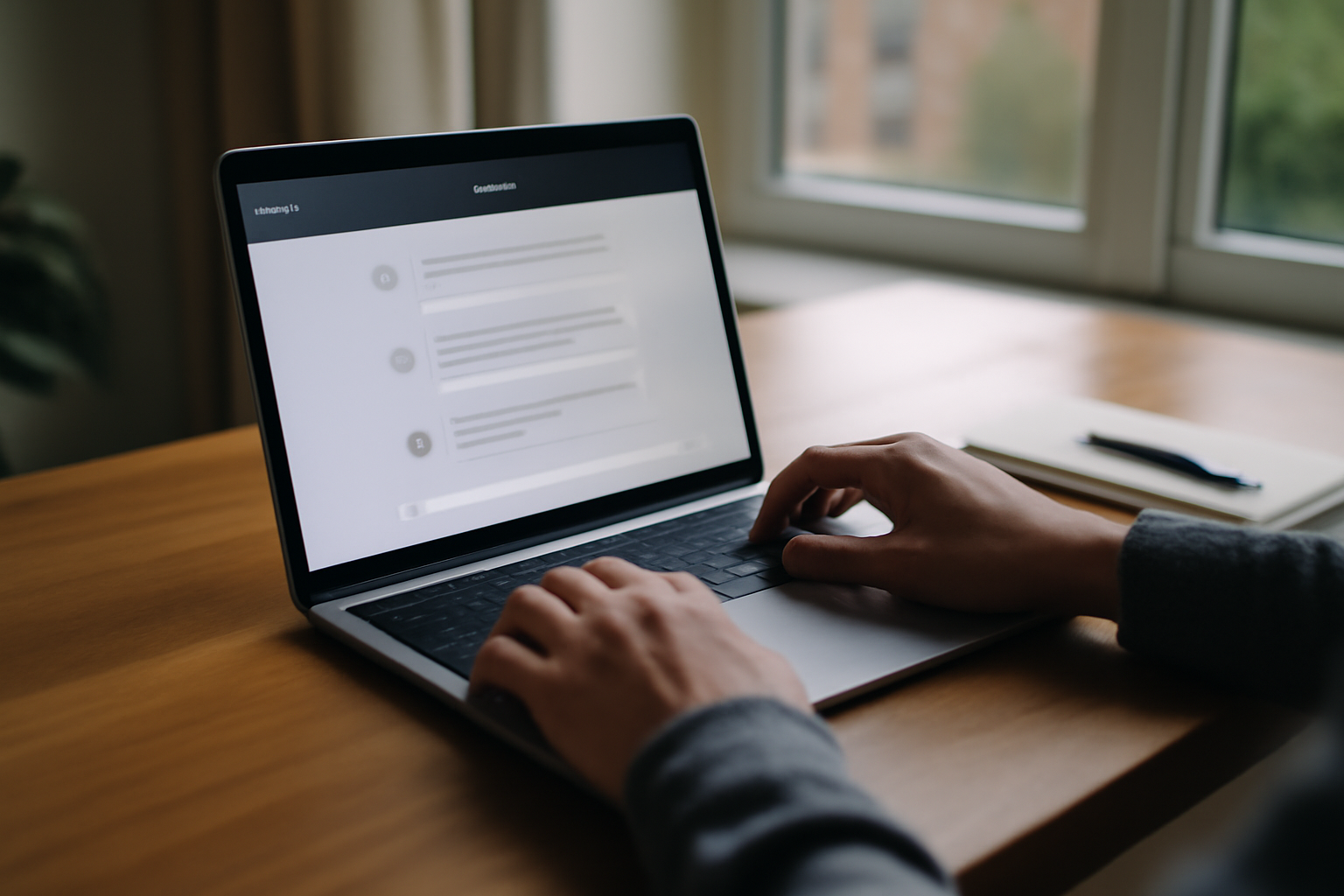 chat.forefront.ia sur écran : interface de chat IA ouverte sur un ordinateur