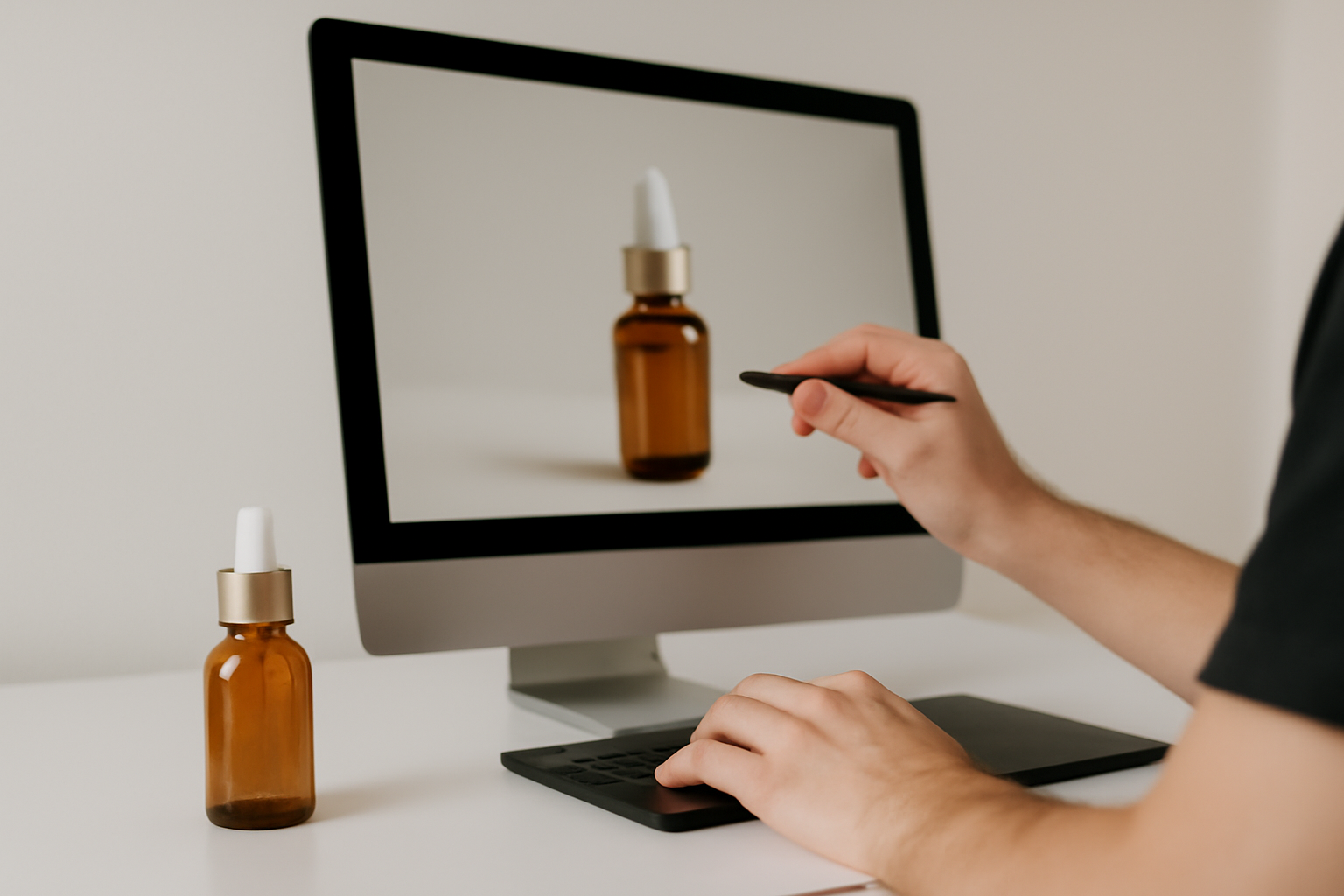 photoroom suppression arrière-plan produit e-commerce sur fond clair