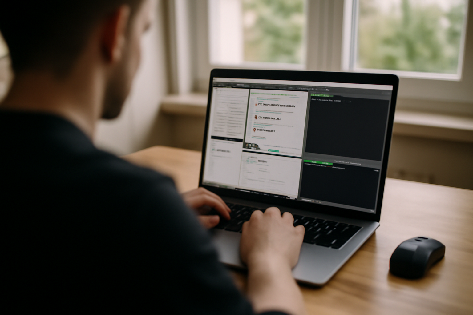 qtcreator sur un écran, interface IDE Qt Creator avec projet C++ ouvert et panneau de build