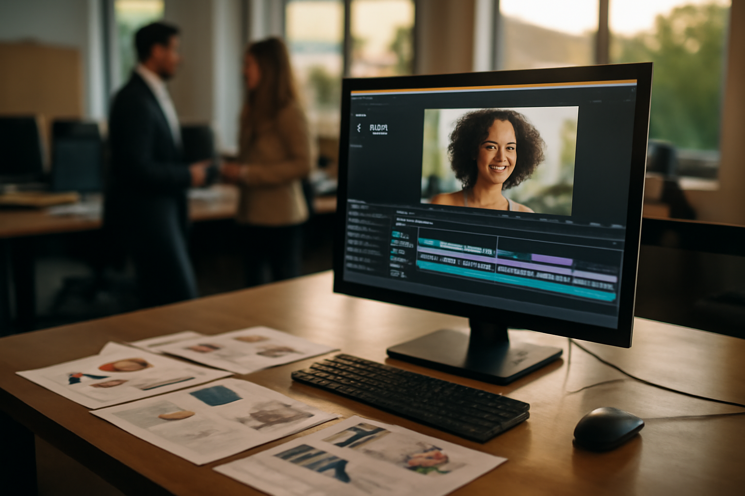 invideo montage vidéo IA en timeline pour une campagne marketing
