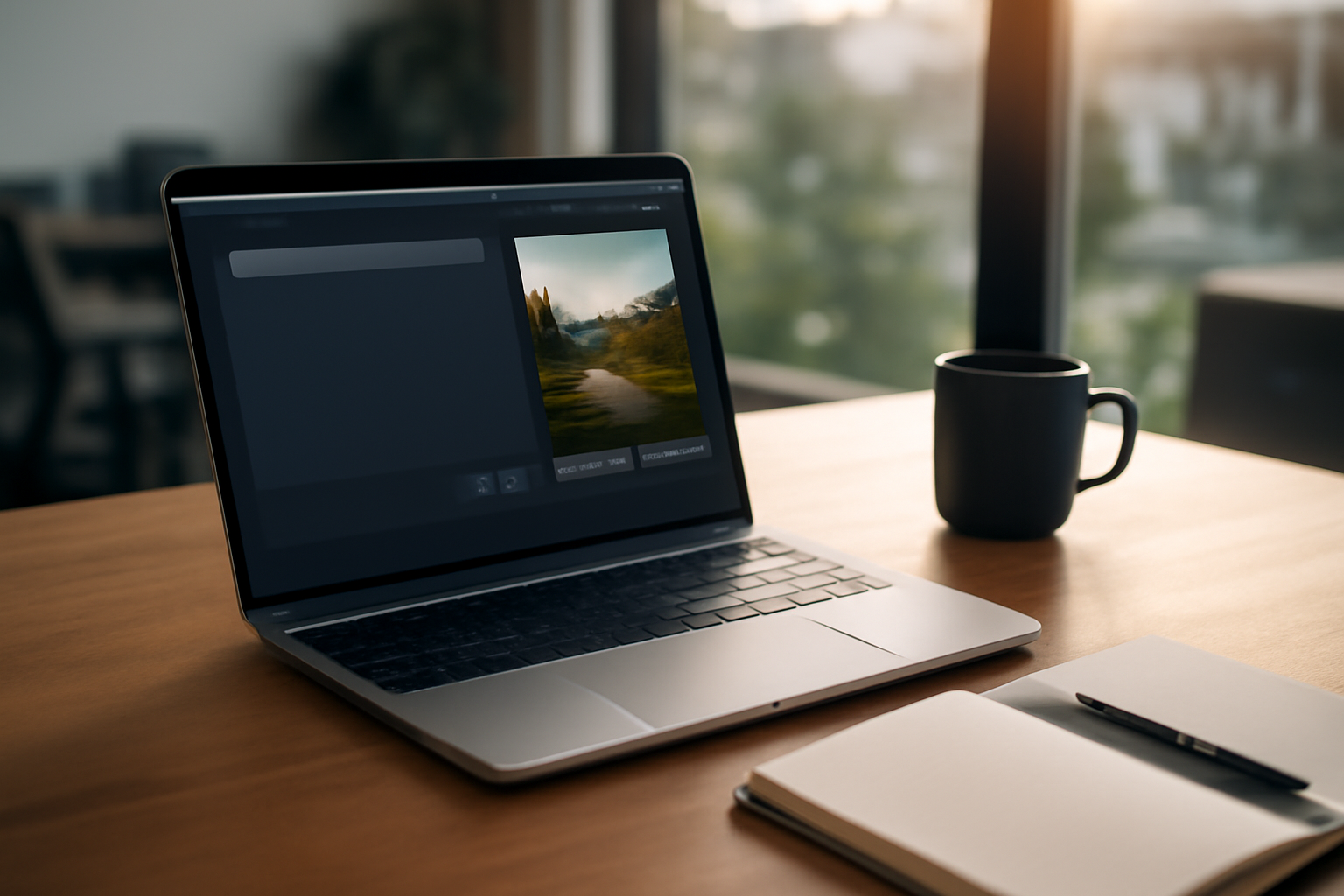 Interface Dreamstudio pour générer des images IA, vue sur ordinateur avec prompt et aperçu