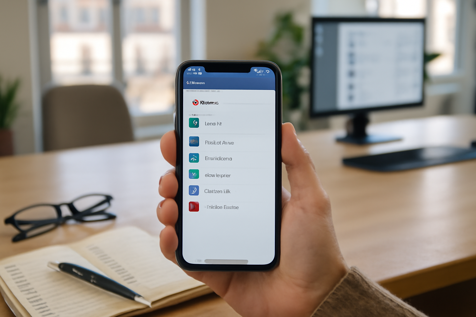 localiser un facebook avec son numéro de téléphone sur un smartphone, écran Facebook et contacts visibles