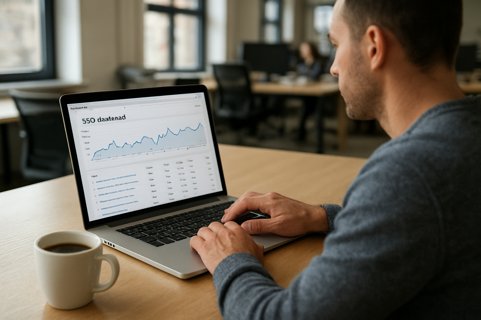 Analyse d’un backlink de qualité sur un écran avec un tableau de suivi SEO