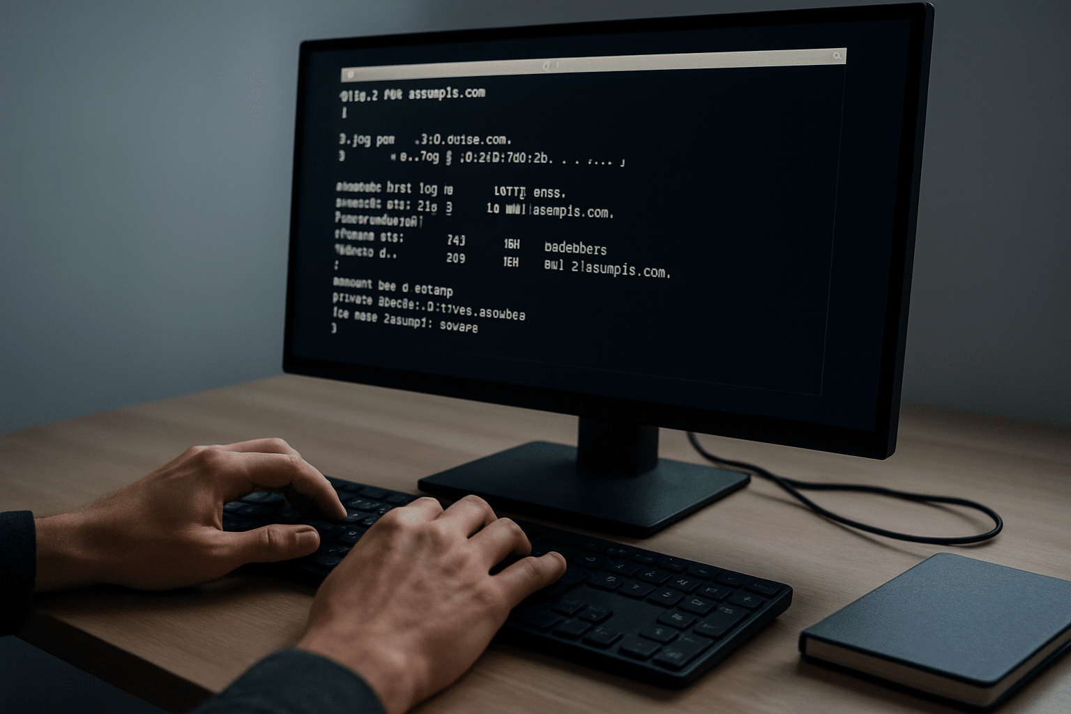 Résultats de recherche DNS MX affichés dans un terminal pour vérifier la capacité de réception du domaine